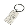 Rectangular Chrome Keyring With Engraving "Vater & Tochter - vielleicht