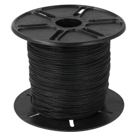 The Beadsmith Waxed Cotton Cord – Black, 100-Meter Spool, 0.5mm Thick, Strong String for Jewelry Making and Macrame, Made in India