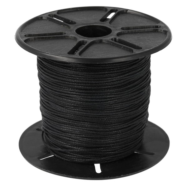 The Beadsmith Waxed Cotton Cord – Black, 100-Meter Spool, 0.5mm
