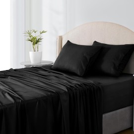 Lux Decor Blended Sheet Set | 4 Piece Set| 65% Polyester, 35% Viscose derived from Bamboo