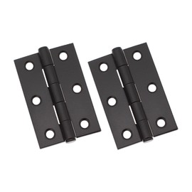 Infinity Decor 75mm (3Inch) Matt Black Butt Hinges Pair – Cupboard Cabinet Steel Hing for Interior and Exterior Wooden Doors