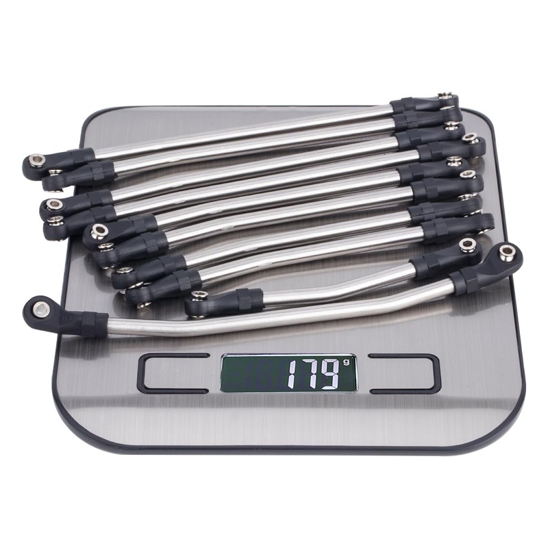 10Pcs Stainless Steel Link Rod Linkage 313mm Wheelbase for Axial
