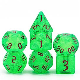 Green Eyed Monster Dice Green Dice Warlock Dice Polyhedral D&D Dice for Dungeons and Dragons and Tabletop RPG's