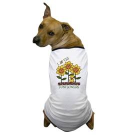 CafePress Loves Sunflowers Dog T Shirt Dog T-Shirt, Pet Clothing, Funny Dog Costume