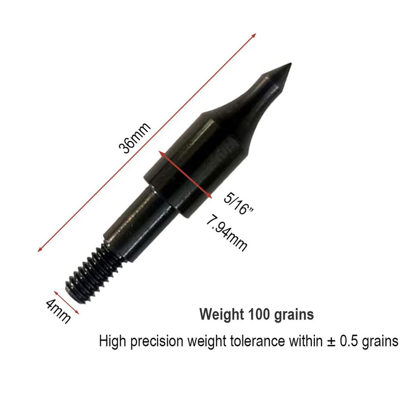 Ontsho 100 Grain Field Points Archery Target Practice Arrow Tips