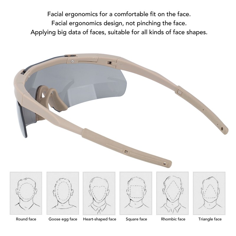 Outdoor Unisex Windproof Glasses Interchangable Lenses Sports Goggles Equipment with