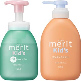 Merit Kids Foam Shampoo Pump, 11.2 fl oz (330 ml), Merit Kids Conditioner Pump, 12.2 fl oz (360 ml), Main Unit Set