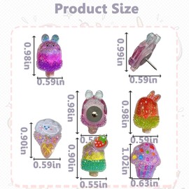 ZHLZTYYL 50 Pcs ice Cream Popsicle thumbtack Cute thumbtack Decorative thumbtack Used for Photo Wall memo map Note Mark Position Decoration thumbtack