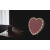 G GAMIT Heart-Shaped Felt Letter Board with Built-in LED Lights,10x10