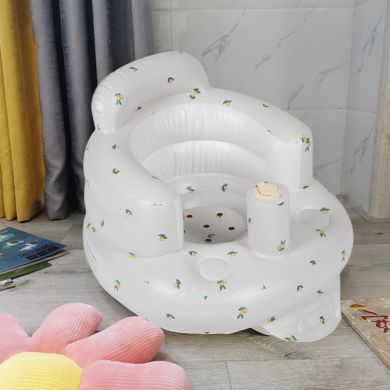 Baby Inflatable Seat Adjustable Protection PVC Cartoon Infant Support Inflatable