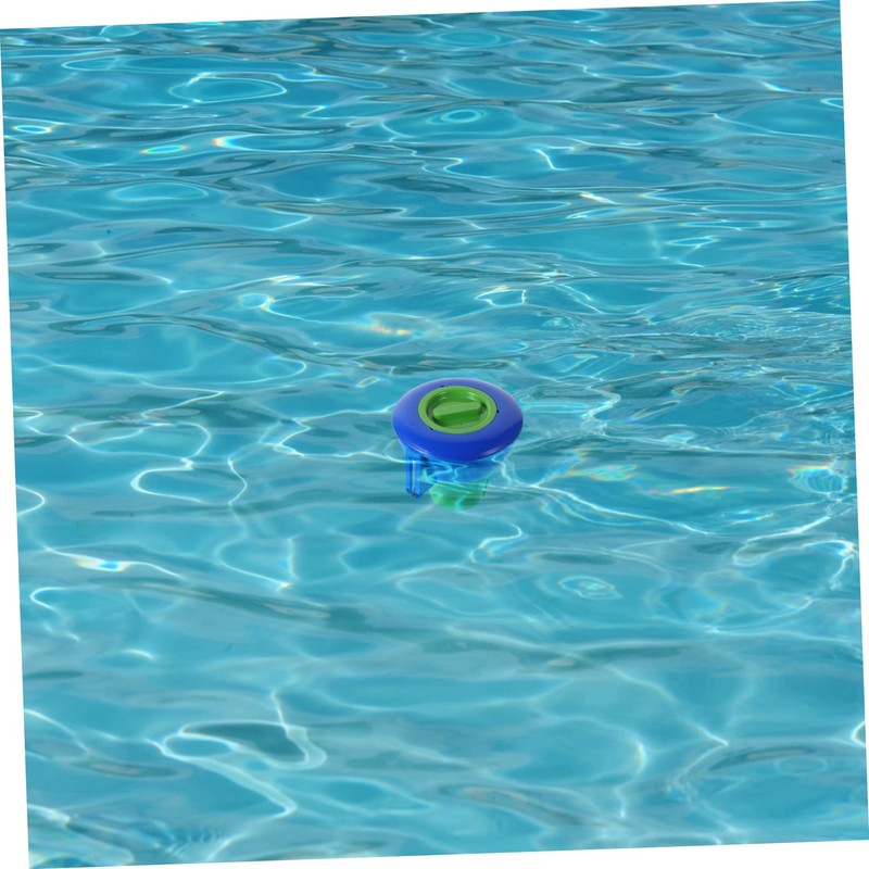 Mipcase 2pcs Spa Floating Chemical Dispenser with Temperature Gauge Durable