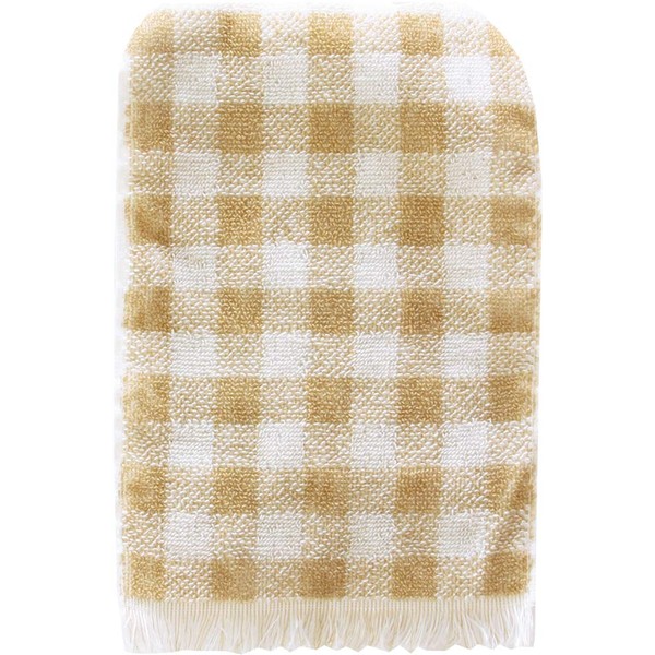 Seigan CLGG-100 BE ECO de Cool Pile Muffler, Gingham, Beige, Approx. 6.3 x 35.4 inches (16 x 90 cm)