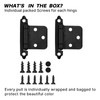 goldenwarm 10 Pairs(20Units) Black Cabinet Door Hinges Full Overlay Cabinet