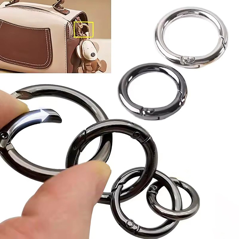 Audiofan Round Carabiner Key Ring Keychain 6 Pcs Outer Diameter