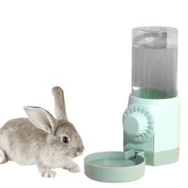Rabbit Water Dispenser, 500 ml, Hanging Pet Water Dispenser, Automatic Water Dispenser, Rabbit Drinking Bottle, for Guinea Pigs, Hamsters, Chinchillas, Hedgehogs, Ferrets (Green)