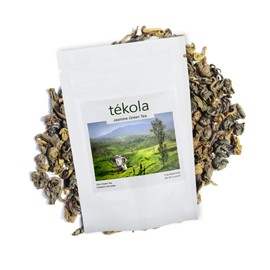 tekola Tea Co. - Jasmine Green Tea, Grown, Processed and Packed in Ceylon, loose leaf (Jasmine Green Tea 3 Oz)