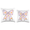 Coquette Bow Easter Bunny Pattern Happy Easter Day Feminine Throw