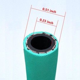 10FT 1/4"inch High Pressure Fuel Line Hose 4AN 6mm for Engines Fuel Systems,Marine Fuel Hose, Agricultural Machinery Fuel Line,Green,2.8Mpa 400PSI EN854-1TE