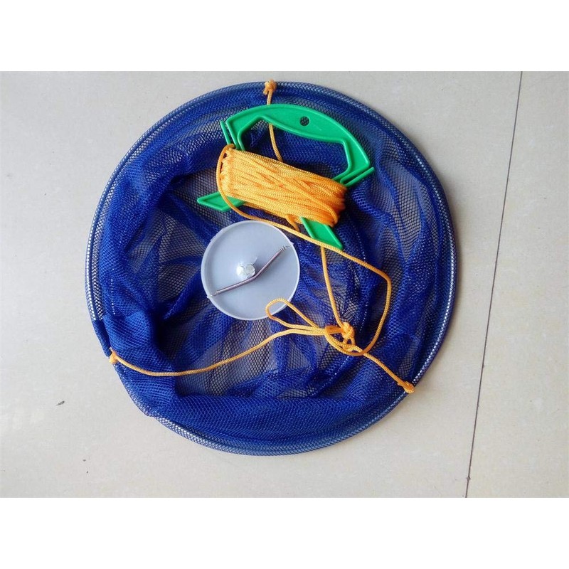 Children's Crab Fishing Drop Net, 10m line, Blue or Pink