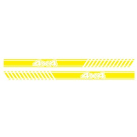 Car Sticker Vinyl, Pack of 2 Creative 4x4 Graphic Stickers, Racing Stripes, Car Bonnet Striped Stickers, Car Body Side Stripes Sticker for Car Decoration