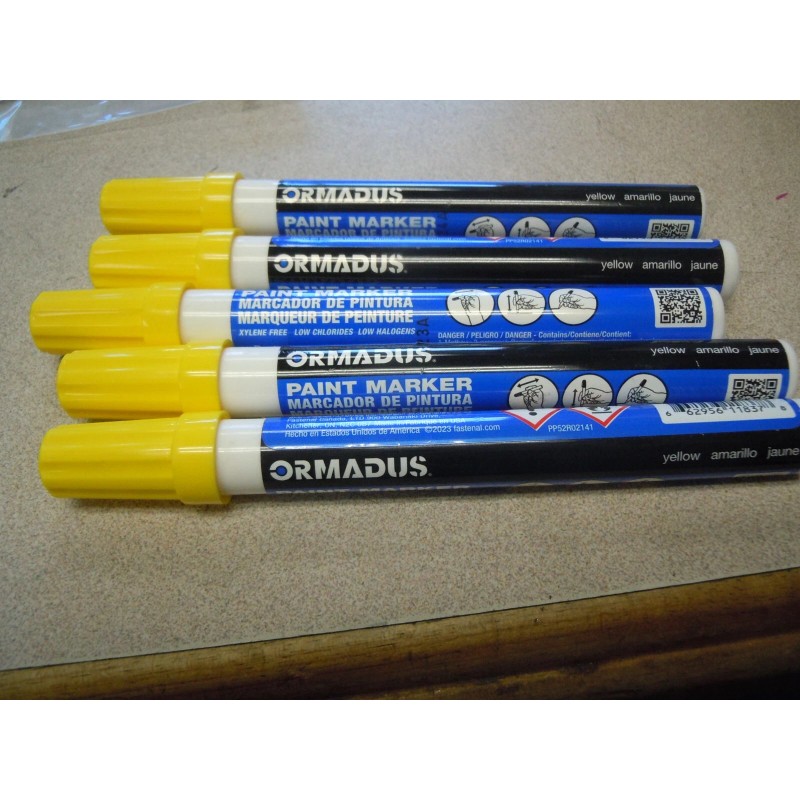 Rock River Yellow Medium Bullet Tip Xylene-Free ORMADUS® Paint Marker-