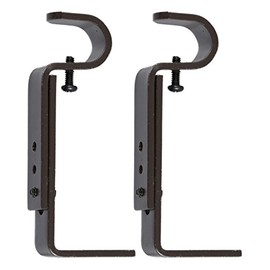 Urbanest Adjustable Bracket for 1/2-inch and 5/8-inch Curtain Drapery Rod, 2 Pieces, Bronze