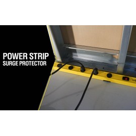 Yellow jacket 5154 4-Foot Metal Power Strip With 510J Surge Protector and Re-settable Circuit Breaker, Featuring 12 Outlets with 6-Foot Yellow Cord
