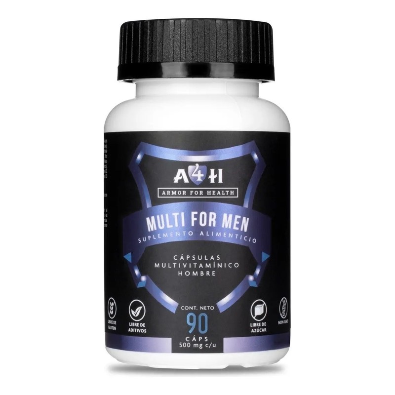 Multivitaminas Hombre Armor For Health 90 Caps Sin Sabor Con