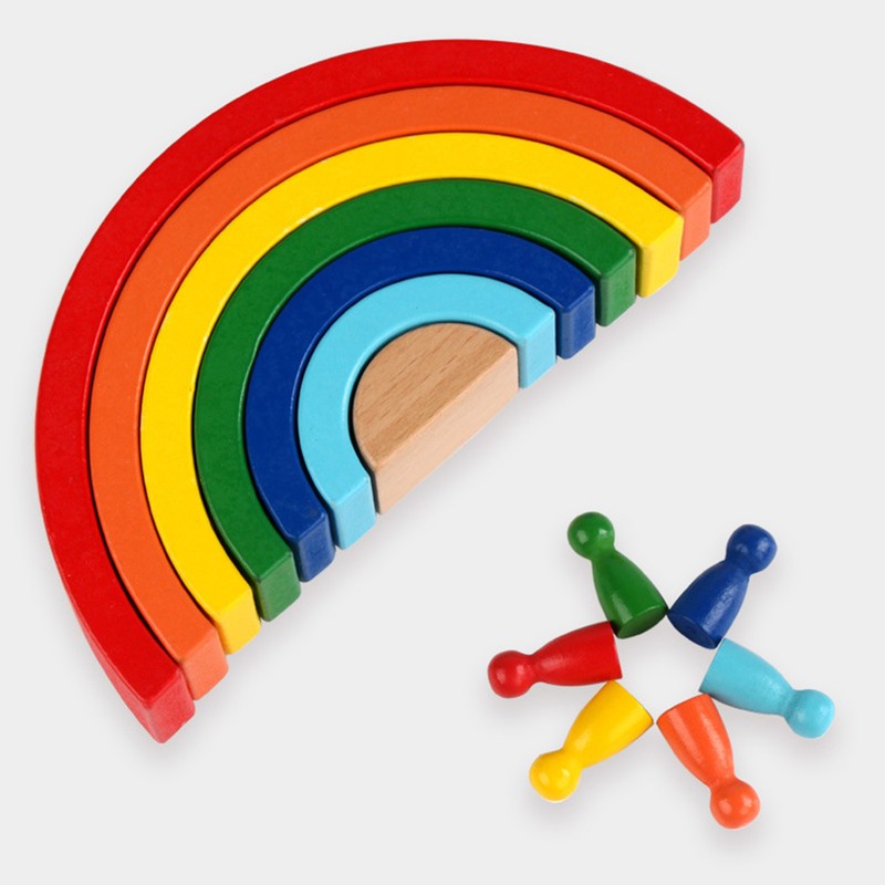 Colorful Building Blocks Educational Interesting Preschool Wooden Stacking Blocks for