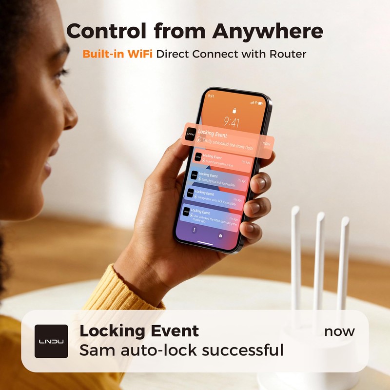Smart Lock for Front Door, Apple Home Key & Built-in