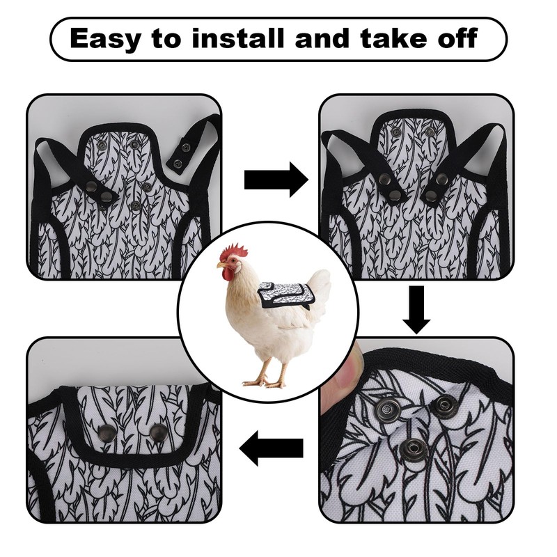 Chicken Saddle for Hens, Comfortable Polyester Hen Apron Waterproof Chicken