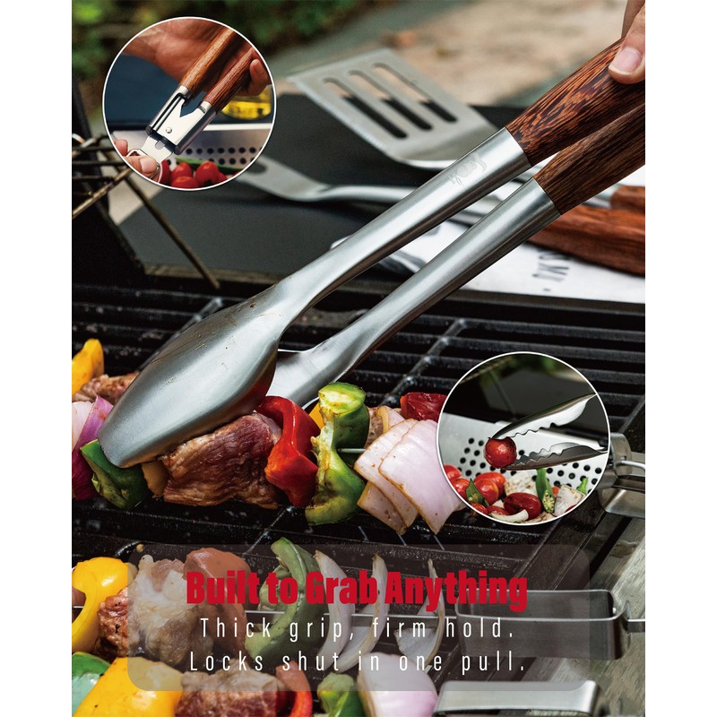 Heavy-Duty ​Panga-Panga​ BBQ Grilling Tools Set. Extra Thick Stainless Steel