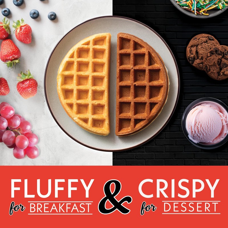Gourmia Belgian Waffle Maker – Compact Design with Upright Storage,