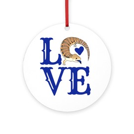 CafePress Love Blue Tongued Skink Round 4" MDF Holiday Ornament