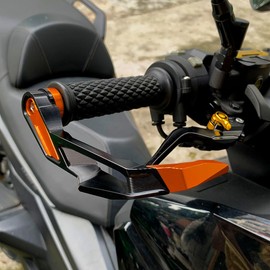 ZYAKOMO Compatible with 390 DUK 390 1290 790 690 250 DUK 200 125 RC390 390 Adventure Aluminum Motorcycle Handguards Brake Clutch Lever Guards Protector Accessories (Orange)