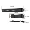 TARO'S TPU Urethane Black Replacement Watch Band / Strap with