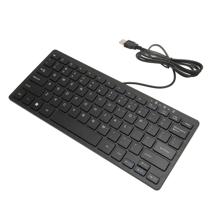 Mini Keyboard Mini Ultra Thin 78 Keys USB Wired Keyboard