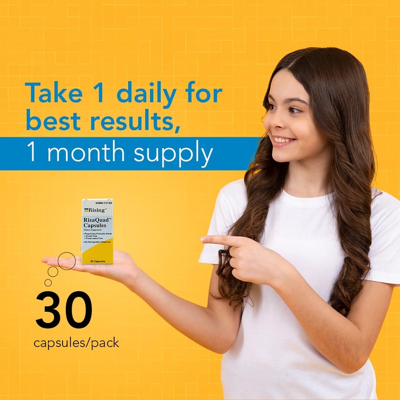 Rising Health - Risaquad 230mg - Probiotic Dietary Supplement Capsules