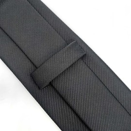 Classic Black Mens Solid Ties Neckties for Men Formal Neck Tie for Business Wedding Funeral