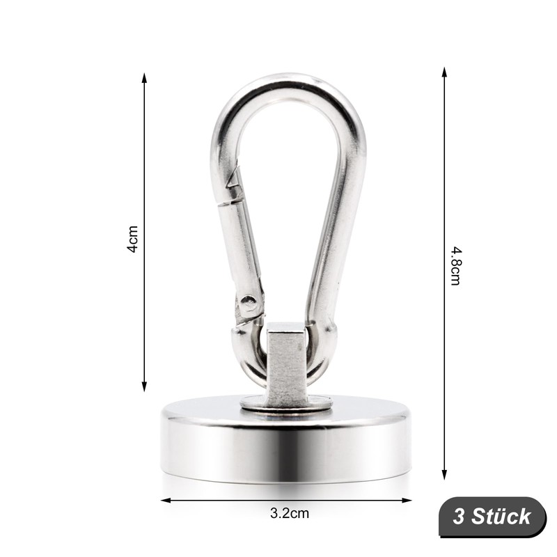 Scettar Pack of 2 Magnetic Hooks Extra Strong 32 mm