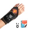 Cordless Heated Wrist Brace with Massager Support Vibration(2 pcs Black)