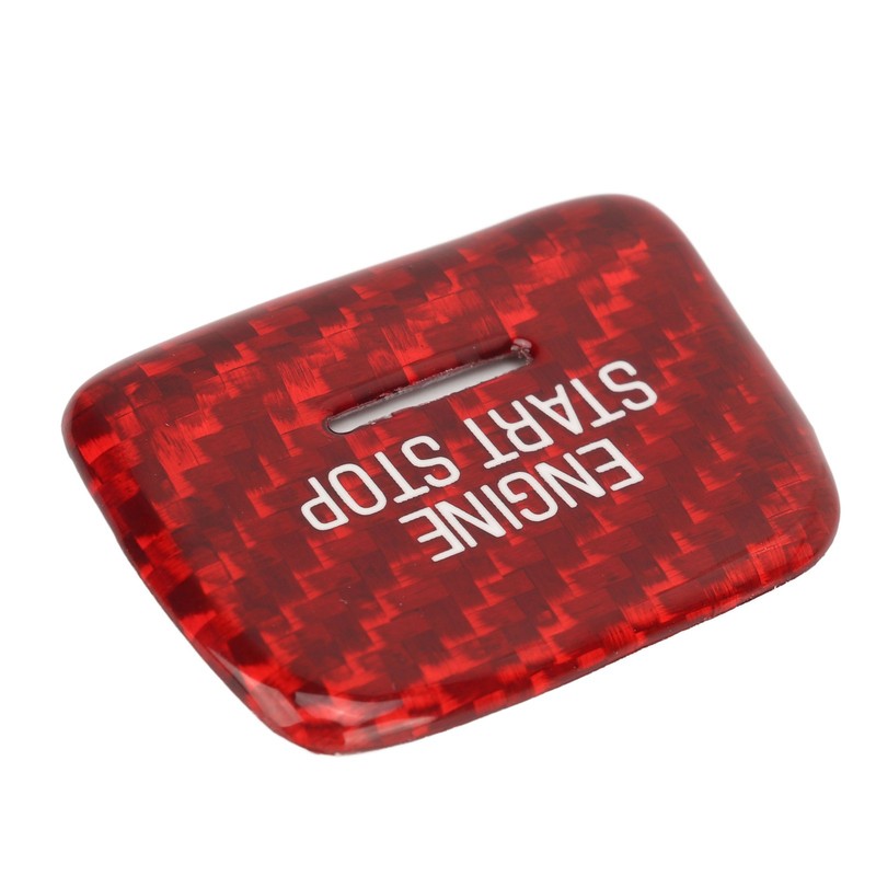 Engine Push to Start Button Cover Carbon Fiber Start Switch