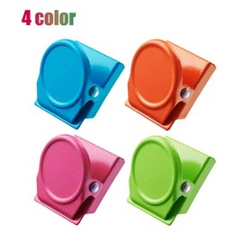 Dorischen 12Pcs/Set Candy Color Magnetic Metal Clips Refrigerator Whiteboard Wall Fridge Magnetic Memo Note Clips for House Office Use