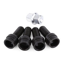 Wheel Bolts M14 x 1.5 with Anti-Theft Protection, 4+1 Set with Key for Vehicle Wheel Lock