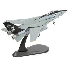 NUOTIE 1/100 F-14B-2 VF-103 Tomcat Fighter Model Diecast Metal Airplan Mode Kit Jolly Rogers Militray Aircraft Model with Stand for Adult Military Enthusiast Collection Display or Gift