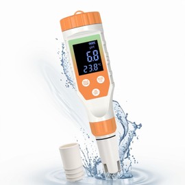 7-in-1 Hydrogen Water Tester, Digital pH TDS EC ORP Salt Temp Meter for Drinking Water, Filtered Water, Juice, Coffee, Hydrogen-Rich Water Bottle Tester