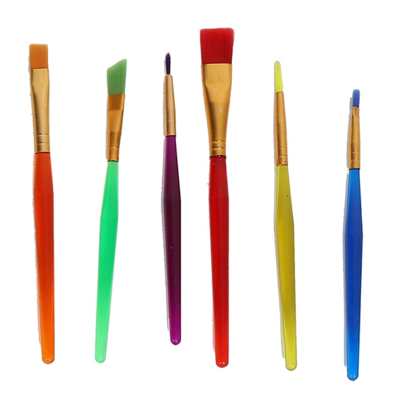 25Pcs Sponge Paint Brush Set Stamp Palette Kit Kids Graffiti