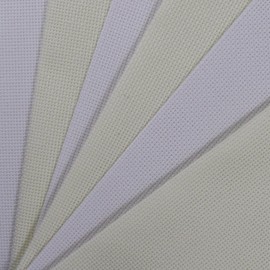 KCS 4/6 piezas de tela de punto de cruz de 12 x 18 pulgadas (30 x 45 cm) de algodón de 18 quilates (6 piezas, blanco y blanco antiguo)