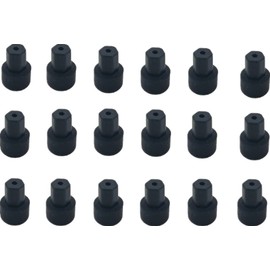 Delixike 18PK W10919249 Grate HP Rubber Feet for Whirlpool Range Grate Bumper WFG505M0BS Repla, Black