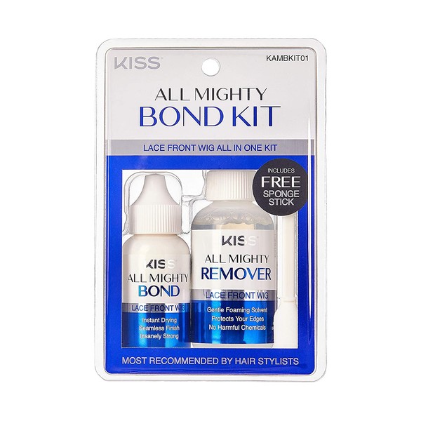 KISS All Mighty Bond Lace Front Wig Kit- Glue 32mL, Remover 60mL- KAMBKIT01 (Kit)